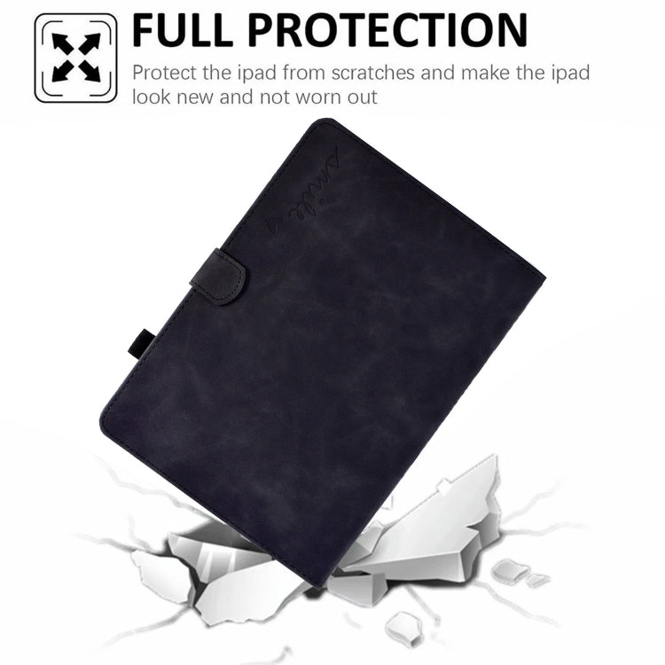 For Huawei MatePad T 10 / T 10s / Honor Pad 6 / X6 Embossed Smile Flip Tablet Leather Case(Black) - Honor by PMC TechLife | Online Shopping South Africa | PMC TechLife | Buy Now Pay Later Mobicred