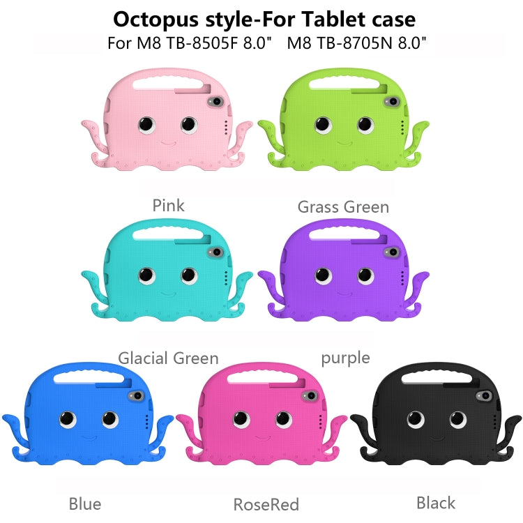 For Lenovo Tab M8 TB 8505F / 8705N Octopus Style EVA + PC Tablet Case with Strap(Glacial Green) - Lenovo by PMC TechLife | Online Shopping South Africa | PMC TechLife | Buy Now Pay Later Mobicred