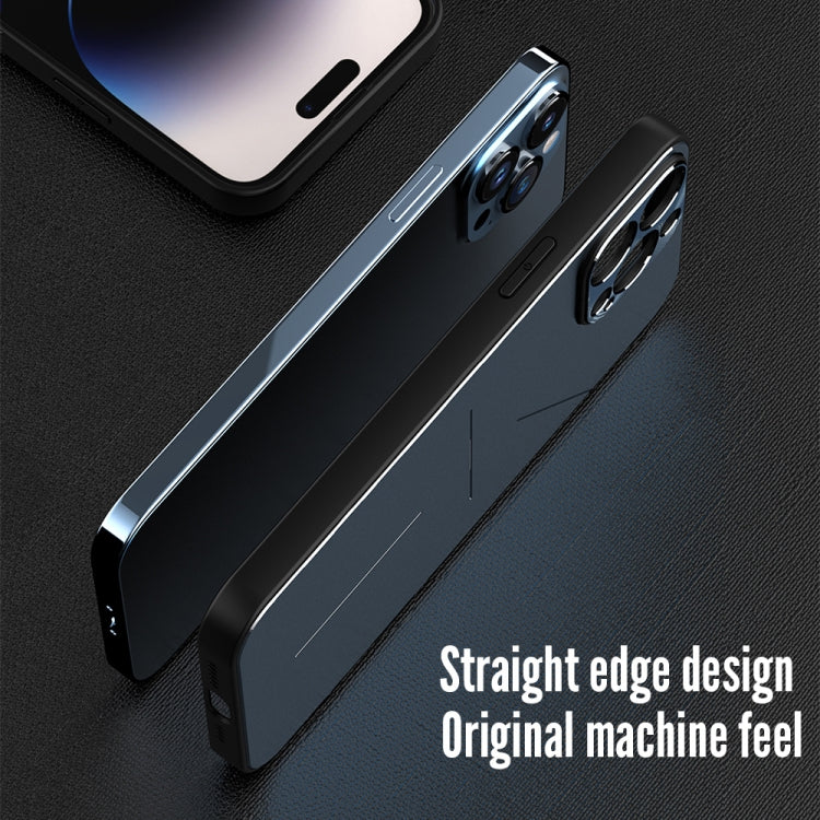 For iPhone 14 Plus R-JUST RJ52 3-Line Style Metal TPU Shockproof Phone Case(Silver) - iPhone 14 Plus Cases by R-JUST | Online Shopping South Africa | PMC TechLife | Buy Now Pay Later Mobicred