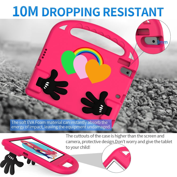 For Lenovo Tab M10 HD TB-X505F/N 10.1 inch Love Small Palm Holder EVA Tablet Case(Rose Red) - Lenovo by PMC TechLife | Online Shopping South Africa | PMC TechLife | Buy Now Pay Later Mobicred