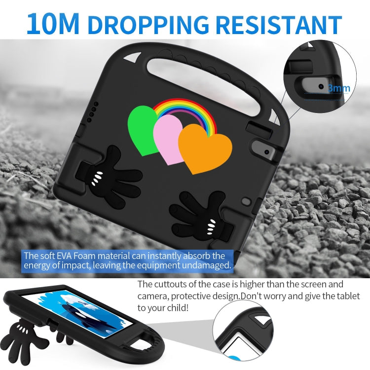 For Lenovo Tab M10 FHD TB-X605FC 10.1 Love Small Palm Holder EVA Tablet Case(Black) - Lenovo by PMC TechLife | Online Shopping South Africa | PMC TechLife | Buy Now Pay Later Mobicred