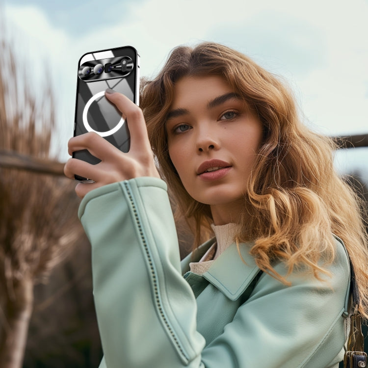 For Google Pixel 9 Pro XL MagSafe Magnetic Frosted Metal Phone Case(Silver) - Google Cases by PMC TechLife | Online Shopping South Africa | PMC TechLife | Buy Now Pay Later Mobicred