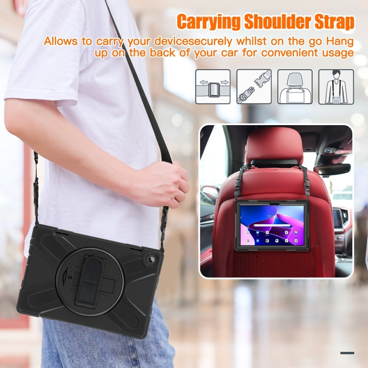 For Lenovo Tab M10 10.1 3rd Gen Silicone + PC Protective Tablet Case(Black) - Lenovo by PMC TechLife | Online Shopping South Africa | PMC TechLife | Buy Now Pay Later Mobicred