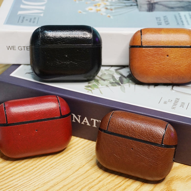 For AirPods Pro 2 Wireless Earphone Leather Shockproof Protective Case with Lanyard(Light Brown) - For AirPods Pro 2 by PMC Jewellery | Online Shopping South Africa | PMC Jewellery | Buy Now Pay Later Mobicred