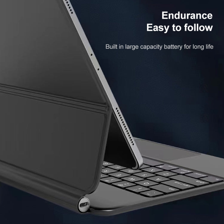For iPad Pro 12.9 inch 2021/2020/2018 BP129 luetooth Keyboard Leather Case with Touch Pad(Black) - For iPad Pro by PMC TechLife | Online Shopping South Africa | PMC TechLife