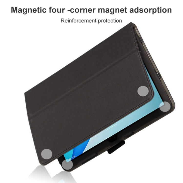 For TCL NxtPaper 10s Skin Texture Leather Tablet Case with Holder(Black) - Others by PMC TechLife | Online Shopping South Africa | PMC TechLife | Buy Now Pay Later Mobicred