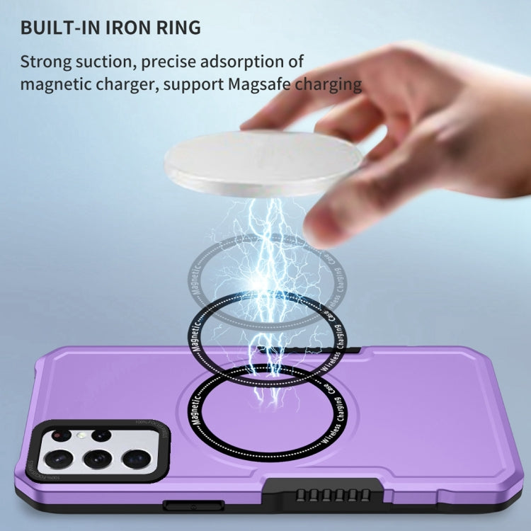 For Samsung Galaxy S23+ 5G MagSafe Shockproof Armor Phone Case(Purple) - Galaxy S23+ 5G Cases by PMC TechLife | Online Shopping South Africa | PMC TechLife