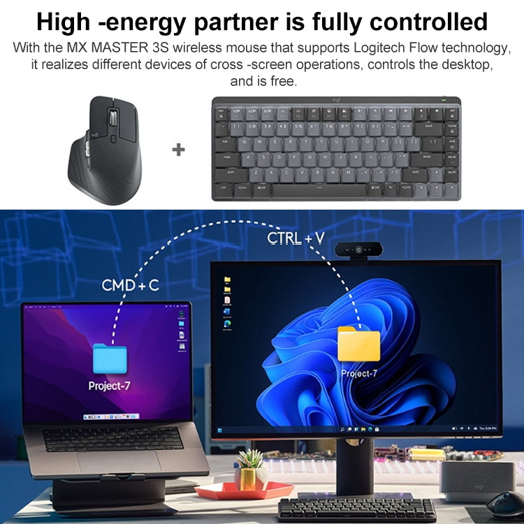 Logitech MX Mechanical Mini Wireless Bluetooth Dual Mode Keyboard with Logi Bolt USB Receiver(Green Axis) - free shipping - PMC TechLife - Order now!