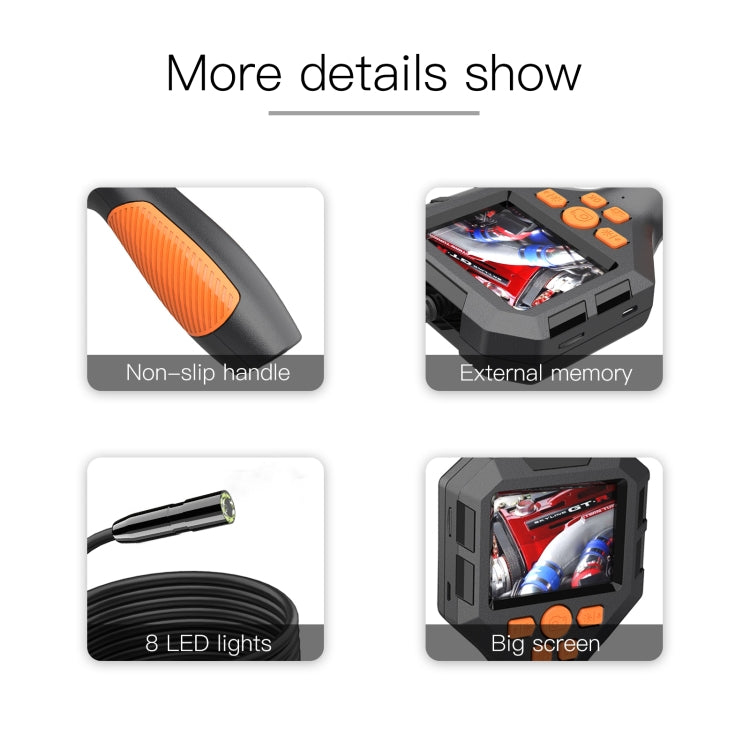 8mm P10 2.8 inch HD Handheld Endoscope with LCD Screen, Length:5m - by PMC TechLife | Online Shopping South Africa | PMC TechLife | Buy Now Pay Later Mobicred