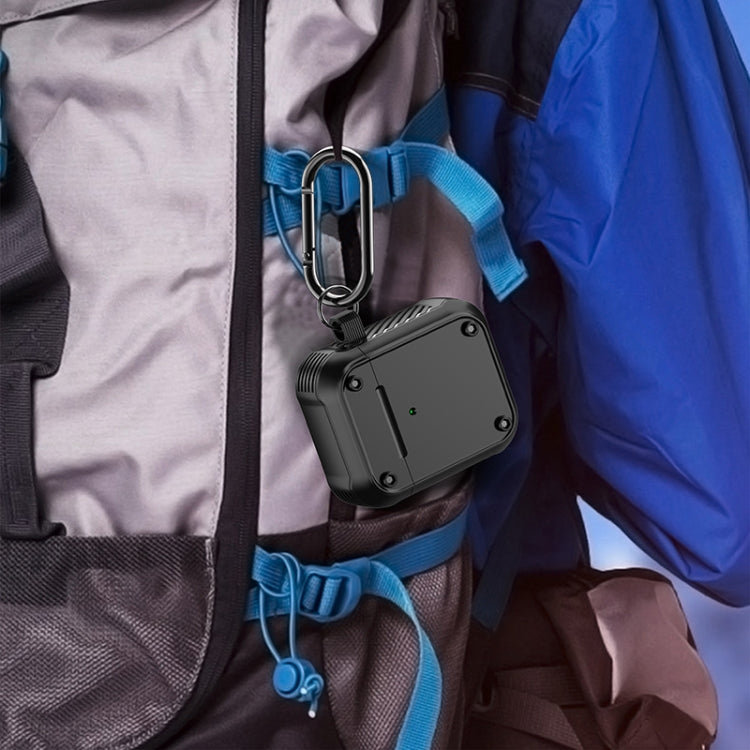 For AirPods 1 / 2 Wing TPU + PC Shockproof Earphone Protective Case(Black Purple) - For AirPods 1/2 by PMC Jewellery | Online Shopping South Africa | PMC Jewellery | Buy Now Pay Later Mobicred