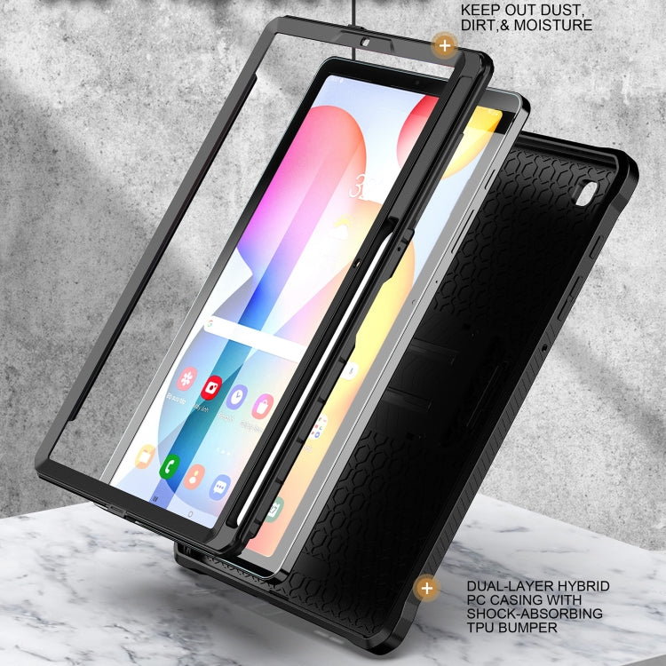 For Samsung Galaxy Tab S6 Lite Explorer PC + TPU Tablet Protective Case with Pen Slot(Black) - Tab S6 Lite P610 / P615 by PMC TechLife | Online Shopping South Africa | PMC TechLife