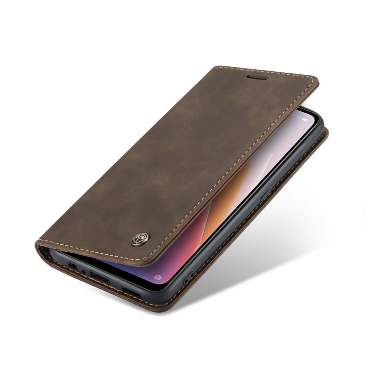 CaseMe 013 Multifunctional Horizontal Flip Leather Phone Case For OPPO Reno7 Z Global/Reno7 Lite Global/Reno8 Lite Global/F21 Pro 5G Global/Reno8 Z Global(Coffee) - OPPO Cases by CaseMe | Online Shopping South Africa | PMC Jewellery | Buy Now Pay Later Mobicred