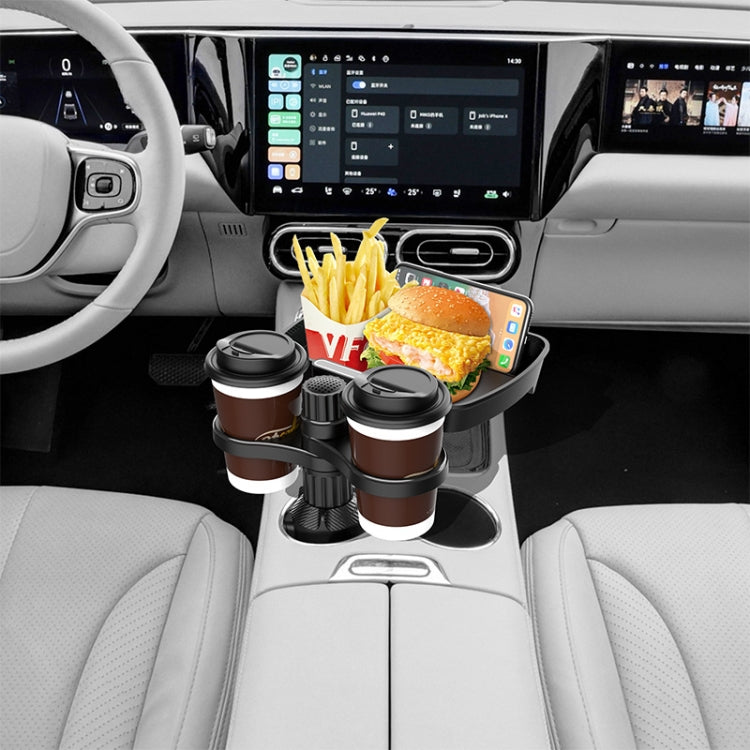B05 Car Drink Water Cup Holder 360 Degree Rotating Dinner Plate(Black) - Car Drink Holders by PMC TechLife | Online Shopping South Africa | PMC TechLife | Buy Now Pay Later Mobicred