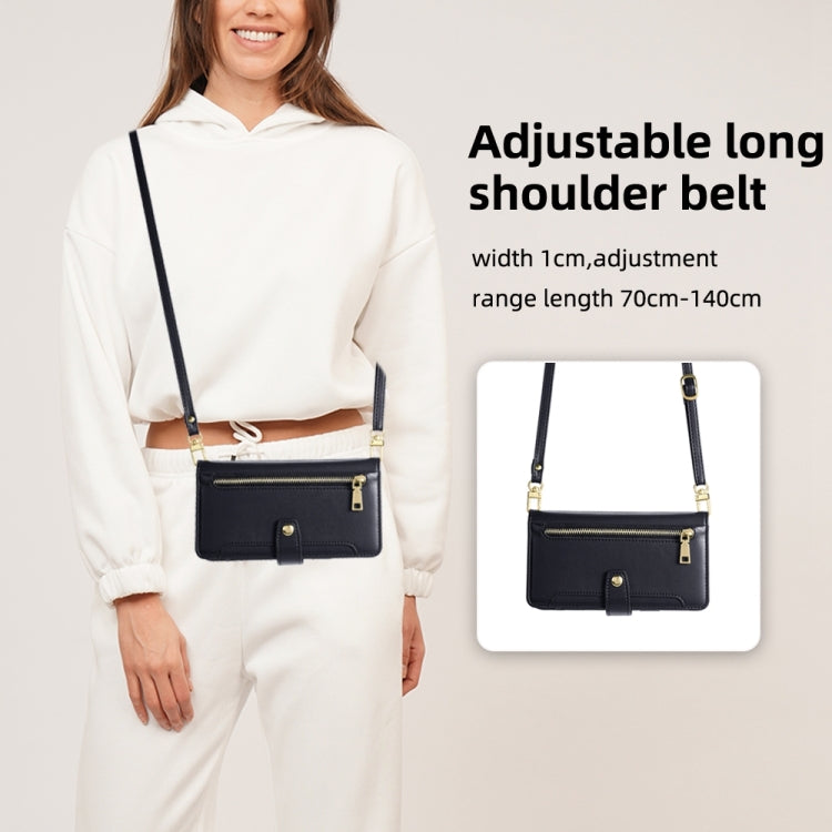 For Huawei P Smart Z / Enjoy 10 Plus Sheep Texture Cross-body Zipper Wallet Leather Phone Case(Black) - Huawei Cases by PMC TechLife | Online Shopping South Africa | PMC TechLife | Buy Now Pay Later Mobicred