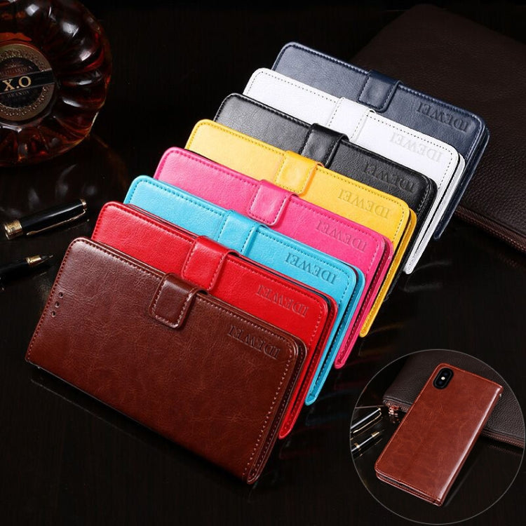 For Doogee X55 idewei Crazy Horse Texture Horizontal Flip Leather Case with Holder & Card Slots & Wallet(Brown) - More Brand by idewei | Online Shopping South Africa | PMC TechLife | Buy Now Pay Later Mobicred
