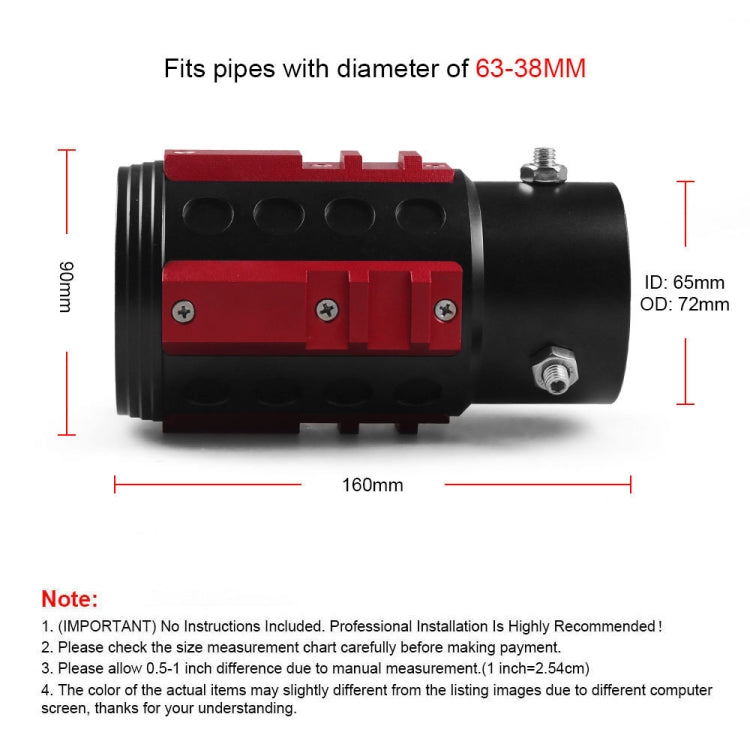 Car Modification Exhaust Pipe Tail Throat(Black) - Exhaust Pipes by PMC TechLife | Online Shopping South Africa | PMC TechLife | Buy Now Pay Later Mobicred