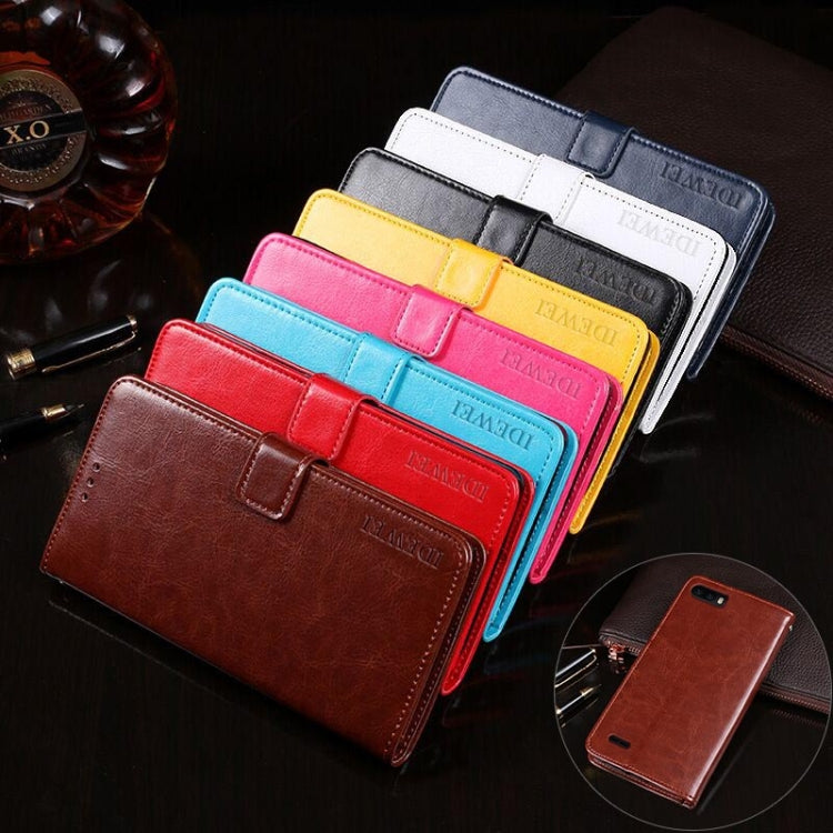 For Ulefone S1 idewei Crazy Horse Texture Horizontal Flip Leather Case with Holder & Card Slots & Wallet(Yellow) - Ulefone Cases by idewei | Online Shopping South Africa | PMC Jewellery | Buy Now Pay Later Mobicred