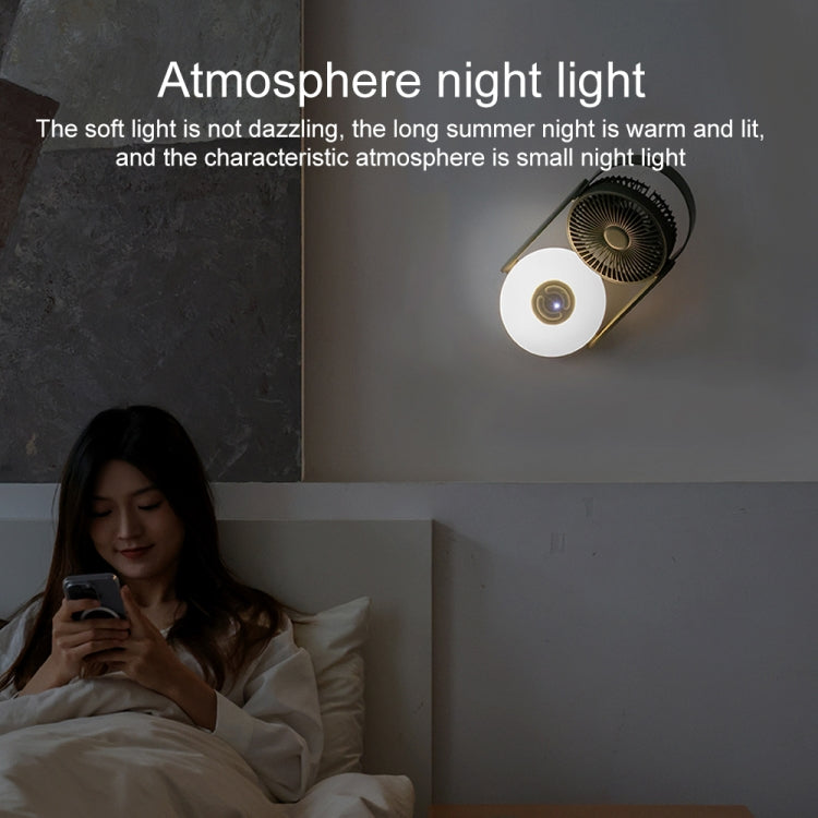 WT-F62 Outdoor Portable USB Charging Air Cooling Fan with LED Night Lamp(Army Green) - Electric Fans by PMC TechLife | Online Shopping South Africa | PMC TechLife | Buy Now Pay Later Mobicred