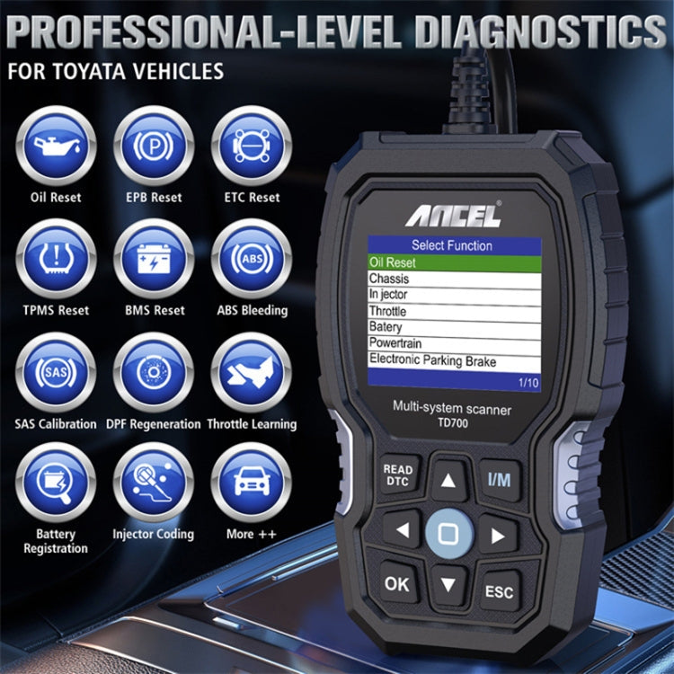 For Toyota / Lexus / Scion Ancel TD700 Car Scanner Full System Diagnostic Tool - Code Readers & Scan Tools by PMC TechLife | Online Shopping South Africa | PMC TechLife | Buy Now Pay Later Mobicred