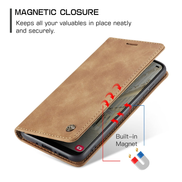 For Samsung Galaxy A34 5G CaseMe 013 Multifunctional Horizontal Flip Leather Phone Case(Brown) - free shipping - PMC TechLife - Order now!