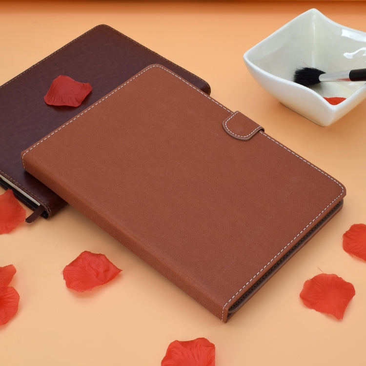 For 10 inch Solid Color Tablet PC Universal Magnetic Horizontal Flip Leather Case with Card Slots & Holder(Brown) - 10 - 11 inch by PMC TechLife | Online Shopping South Africa | PMC TechLife | Buy Now Pay Later Mobicred