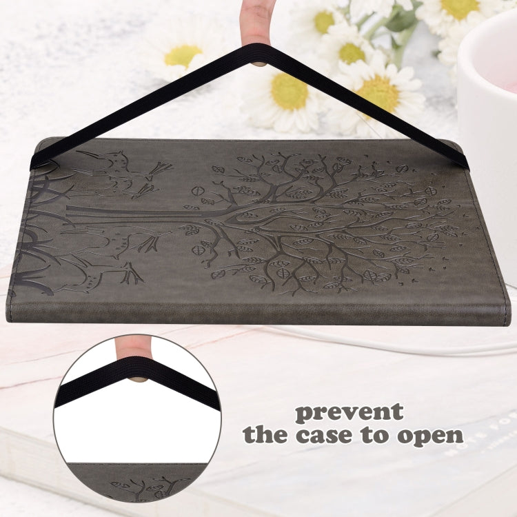 For Lenovo Tab P11 Pro Gen 2 Tree & Deer Pattern Embossed Leather Tablet Case(Grey) - free shipping - PMC TechLife - Order now!