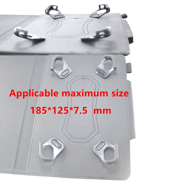 For 7 inch Suede Cross Texture Magnetic Clasp Leather Tablet Case(Brown) - 7 inch by PMC TechLife | Online Shopping South Africa | PMC TechLife | Buy Now Pay Later Mobicred