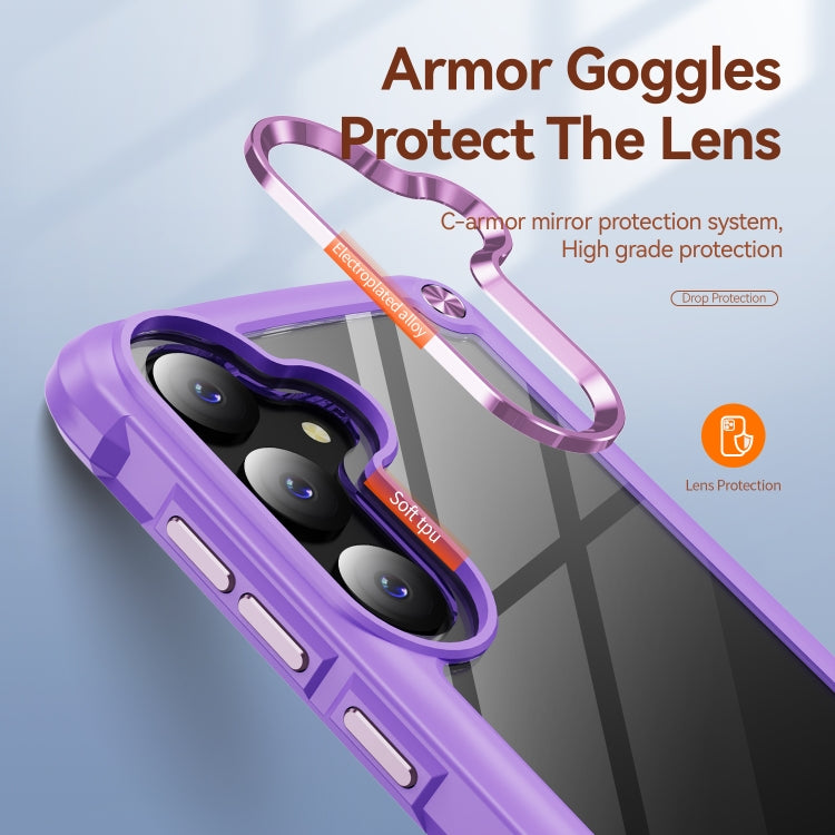 For Samsung Galaxy S24 5G TPU + PC Lens Protection Phone Case(Purple) - Galaxy S24 5G Cases by PMC TechLife | Online Shopping South Africa | PMC TechLife