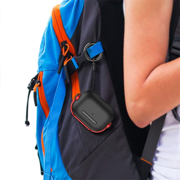 For AirPods Pro 2 Wireless Earphones TPU Protective Case(Black Red) - For AirPods Pro 2 by PMC Jewellery | Online Shopping South Africa | PMC Jewellery | Buy Now Pay Later Mobicred