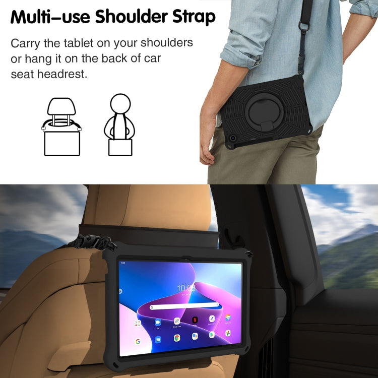 For Lenovo Tab M10 Plus 10.6 3rd Gen 2022 Spider King Silicone Protective Tablet Case(Black) - Lenovo by PMC TechLife | Online Shopping South Africa | PMC TechLife | Buy Now Pay Later Mobicred