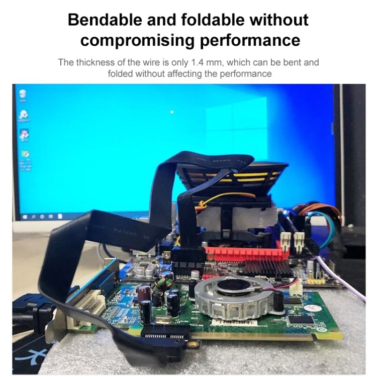 PCI-E 3.0 1X to 16X 180 Degree Graphics Card Extension Cable, Length:40cm - by PMC Jewellery | Online Shopping South Africa | PMC Jewellery | Buy Now Pay Later Mobicred