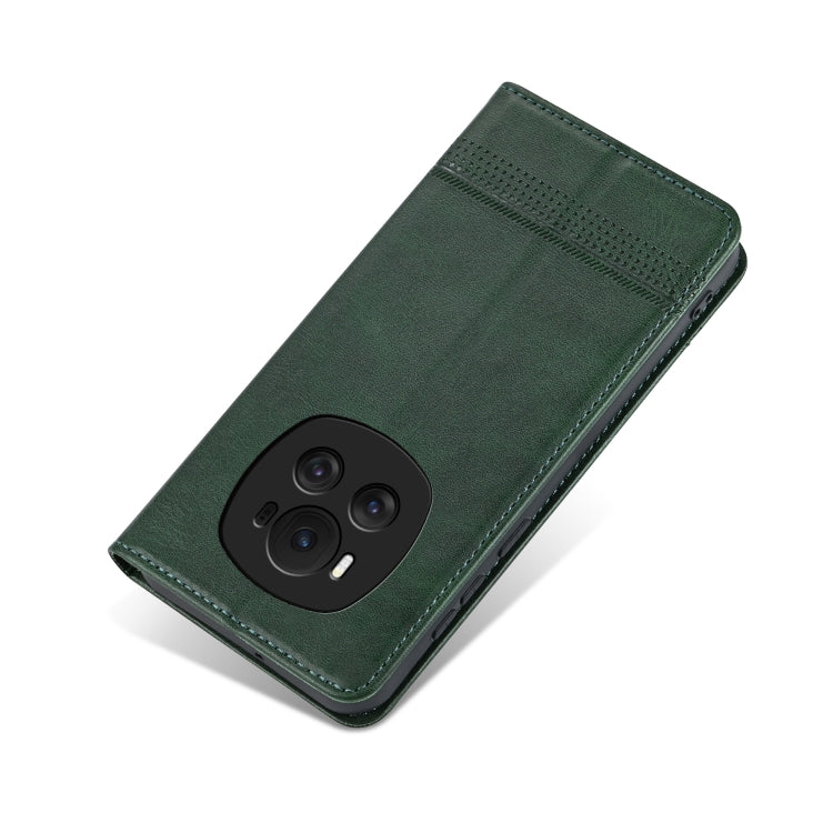 For Honor Magic6 AZNS Magnetic Calf Texture Flip Leather Phone Case(Dark Green) - Honor Cases by AZNS | Online Shopping South Africa | PMC Jewellery | Buy Now Pay Later Mobicred