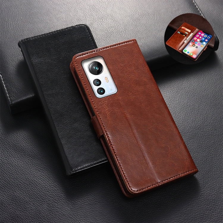 For Blackview A85 idewei Crazy Horse Texture Leather Phone Case with Holder(Blue) - More Brand by idewei | Online Shopping South Africa | PMC TechLife | Buy Now Pay Later Mobicred