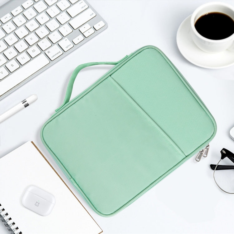 For 12.9-13 inch Laptop Portable Cloth Texture Leather Bag(White) - 13.3 inch by PMC TechLife | Online Shopping South Africa | PMC TechLife | Buy Now Pay Later Mobicred