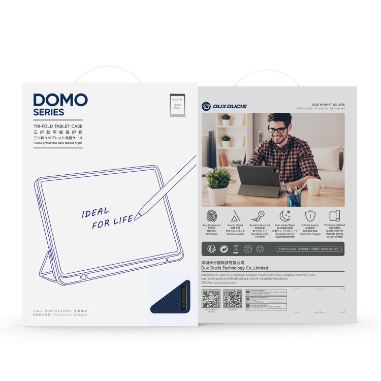 For Xiaomi Redmi Pad 2 DUX DUCIS Domo Series Magnetic Flip Leather Tablet Case(Blue) - free shipping - PMC TechLife - Order now!