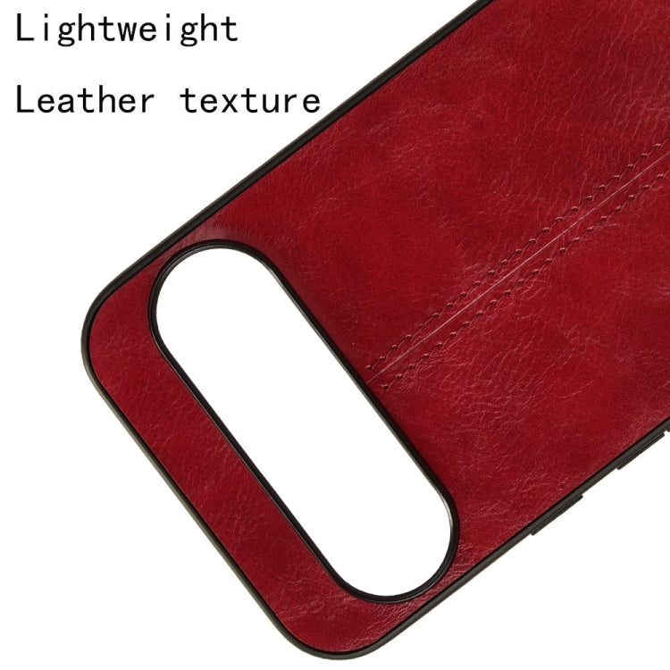 For Google Pixel 9 Pro Sewing Cow Pattern Skin PC + PU + TPU Phone Case(Red) - Google Cases by PMC TechLife | Online Shopping South Africa | PMC TechLife | Buy Now Pay Later Mobicred