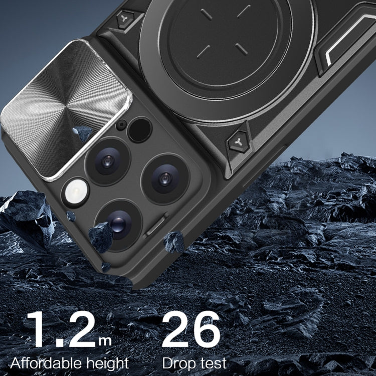 For iPhone 16 Pro CD Texture Sliding Camshield Magnetic Holder Phone Case(Red) - iPhone 16 Pro Cases by PMC TechLife | Online Shopping South Africa | PMC TechLife | Buy Now Pay Later Mobicred