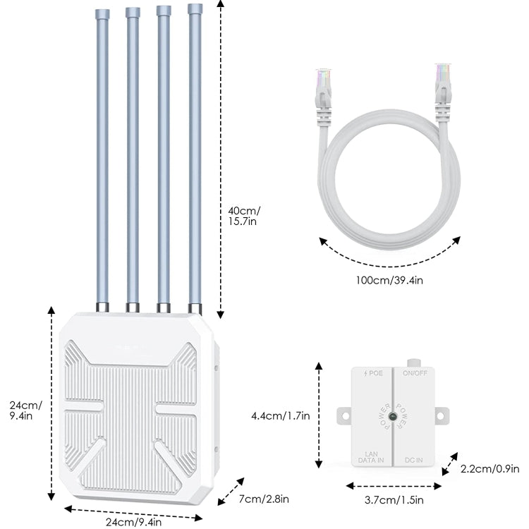 Wavlink WN573HX1 WiFi 6 AX1800 Dual Band Long Range Outdoor WiFi Extender(EU Plug) - free shipping - PMc TechLife - Order now!