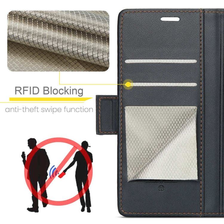 For Google Pixel 8 Pro CaseMe 023 Butterfly Buckle Litchi Texture RFID Anti-theft Leather Phone Case(Black) - free shipping - PMC Jewellery - Order now!