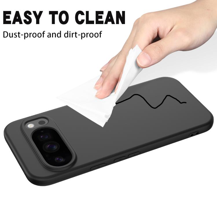 For Google Pixel 10 Pro XL Pure Color Liquid Silicone Shockproof Phone Case(Black) - free shipping - PMC TechLife - Order now!