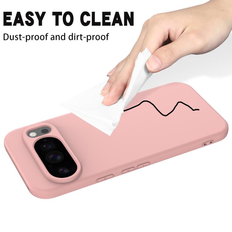For Google Pixel 10 Pro Pure Color Liquid Silicone Shockproof Phone Case(Pink) - free shipping - PMC TechLife - Order now!
