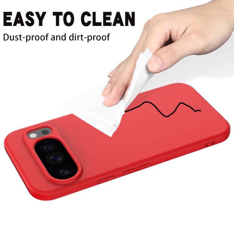For Google Pixel 10 Pro Pure Color Liquid Silicone Shockproof Phone Case(Red) - free shipping - PMC TechLife - Order now!