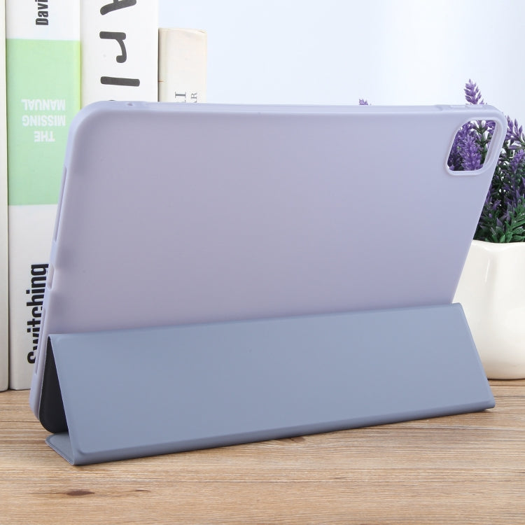 For iPad Pro 13 2024 GEBEI 3-folding Holder Shockproof Flip Leather Tablet Case(Light Purple) - iPad Pro 13 2024 Cases by GEBEI | Online Shopping South Africa | PMC TechLife | Buy Now Pay Later Mobicred