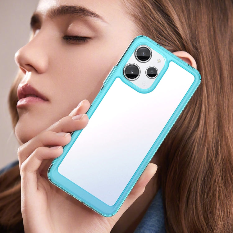 For Xiaomi Redmi 12R Colorful Series Acrylic Hybrid TPU Phone Case(Transparent Blue) - Xiaomi Cases by PMC TechLife | Online Shopping South Africa | PMC TechLife | Buy Now Pay Later Mobicred
