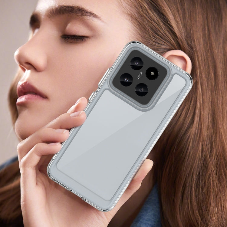 For Xiaomi 14 Colorful Series Acrylic Hybrid TPU Phone Case(Transparent) - 14 Cases by PMC TechLife | Online Shopping South Africa | PMC TechLife | Buy Now Pay Later Mobicred