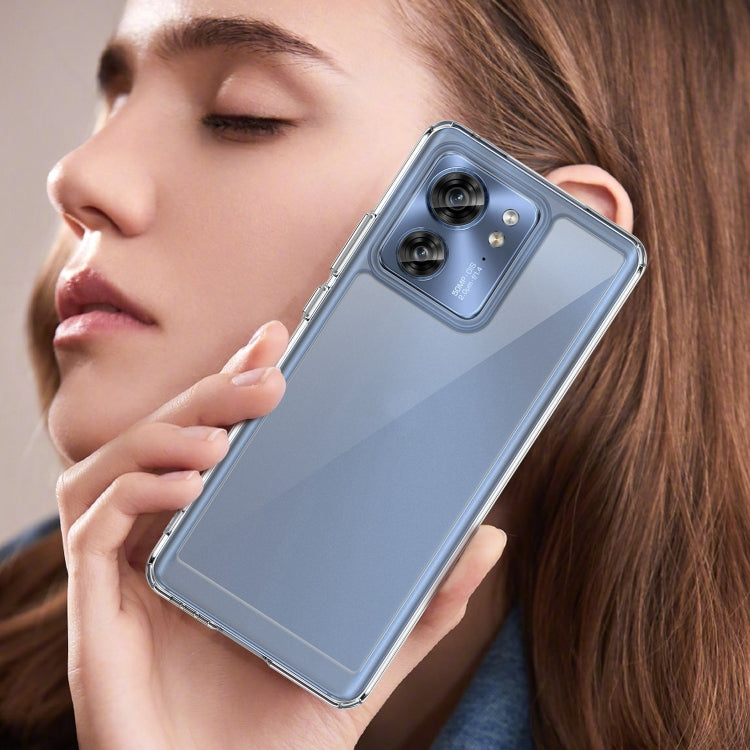 For Motorola Edge 2023 Global Colorful Series Acrylic Hybrid TPU Phone Case(Transparent) - Motorola Cases by PMC TechLife | Online Shopping South Africa | PMC TechLife | Buy Now Pay Later Mobicred