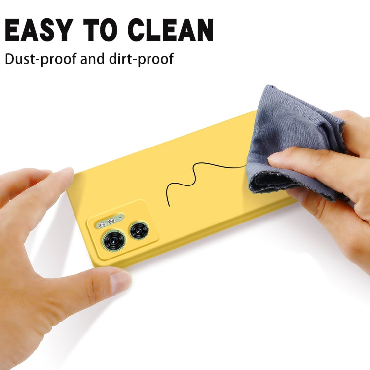 For Motorola Edge 2023 Solid Color Liquid Silicone Dropproof Full Coverage Phone Case(Yellow) - free shipping - PMC TechLife - Order now!