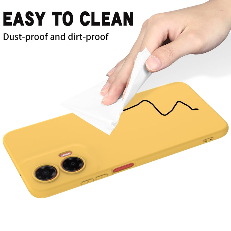 For Motorola Moto G35 Solid Color Liquid Silicone Dropproof Full Coverage Phone Case(Yellow) - free shipping - PMC TechLife - Order now!