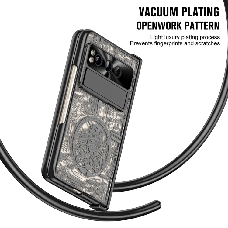 For Google Pixel Fold Mechanical Legend Integrated Electroplating All-inclusive Phone Case(Black) - Google Cases by PMC TechLife | Online Shopping South Africa | PMC TechLife | Buy Now Pay Later Mobicred