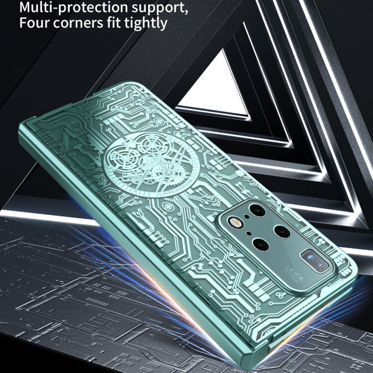For Huawei Mate X2 Mechanical Legend Integrated Electroplating All-inclusive Phone Case(Green) - Huawei Cases by PMC TechLife | Online Shopping South Africa | PMC TechLife | Buy Now Pay Later Mobicred